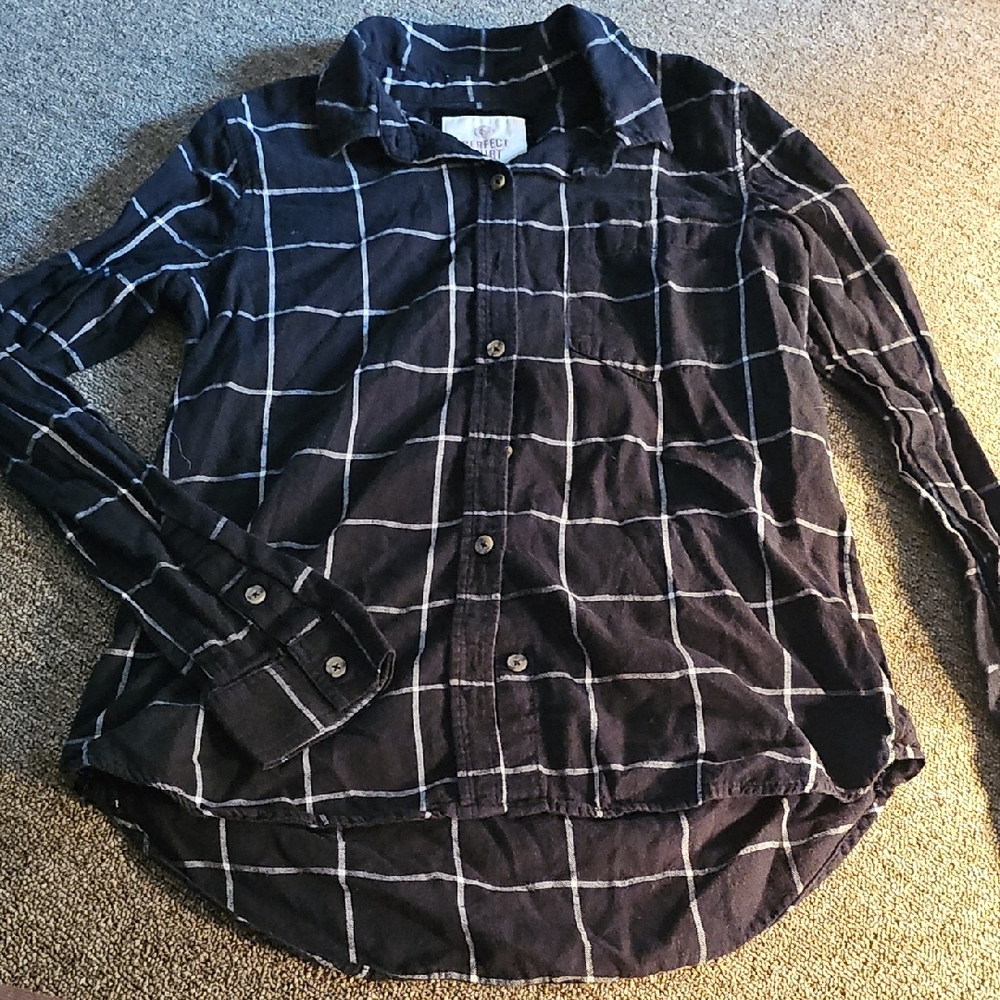 Women's Black Checkered Shirt